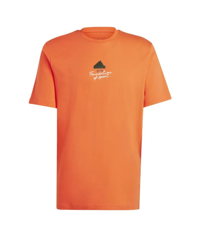 Camiseta adidas Brand Love Signature Graphic Hombre Rojo