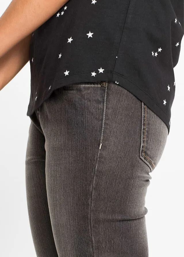 Camiseta con estrellas Negro estampado