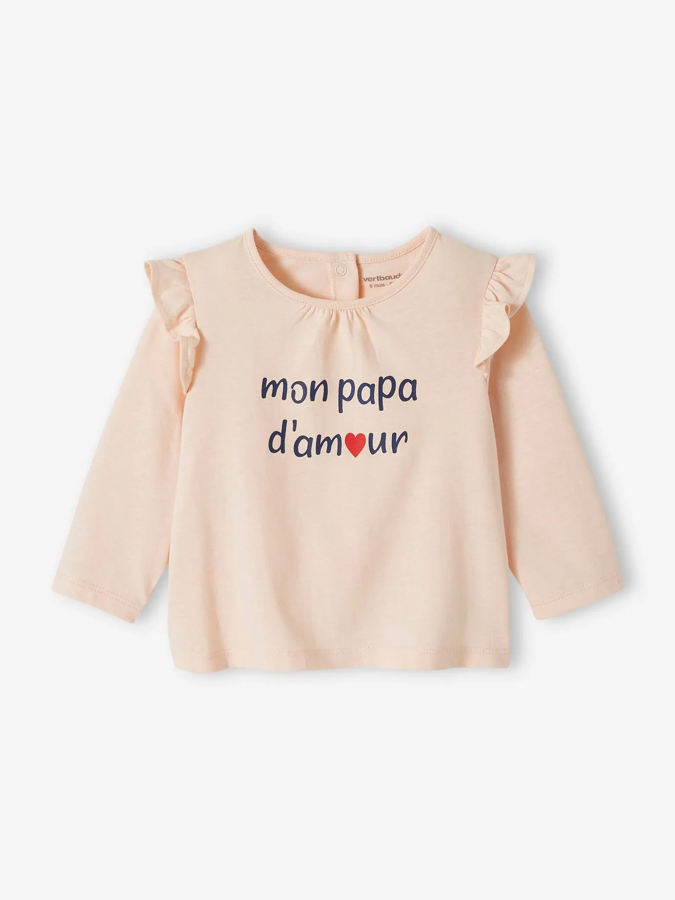 Camiseta de algodón orgánico con mensaje para bebé