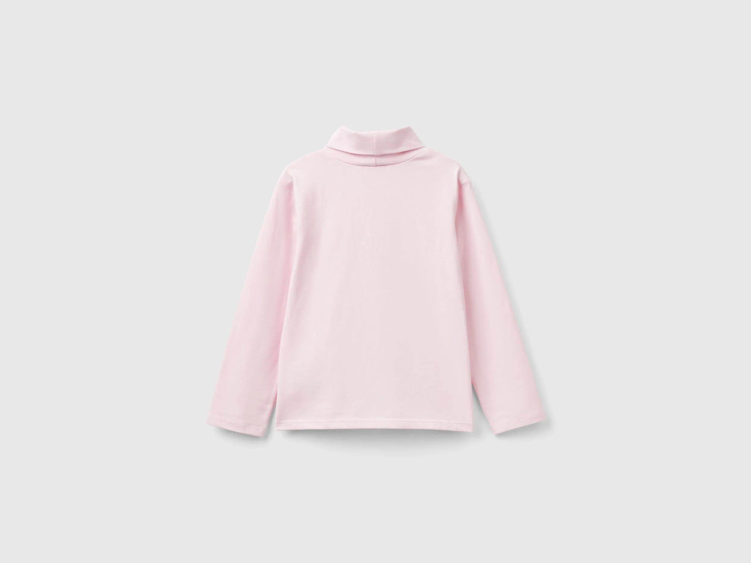Camiseta de cuello alto de algodón elástico
