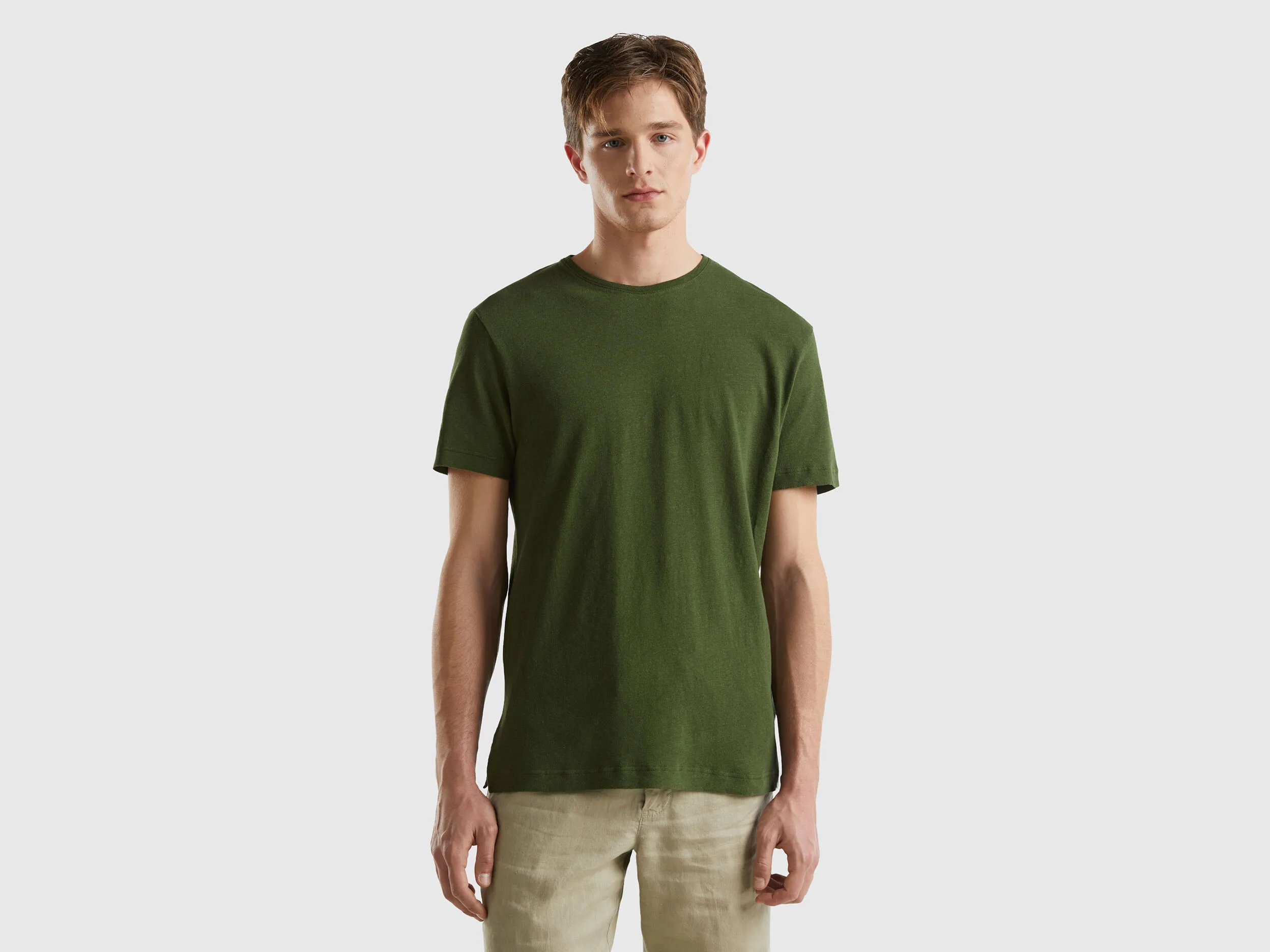 Camiseta de lino mixto