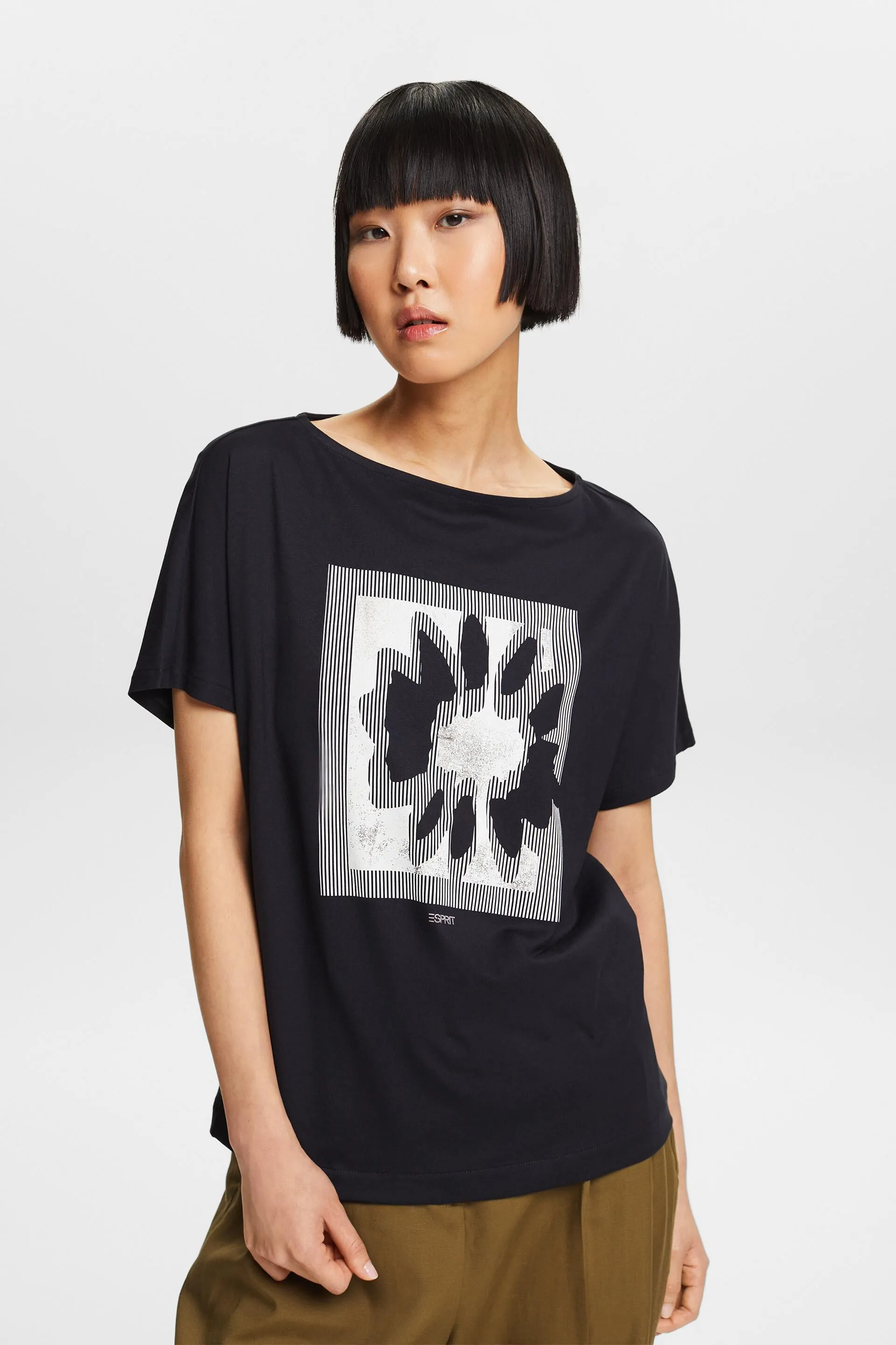 Camiseta de punto con estampado por delante