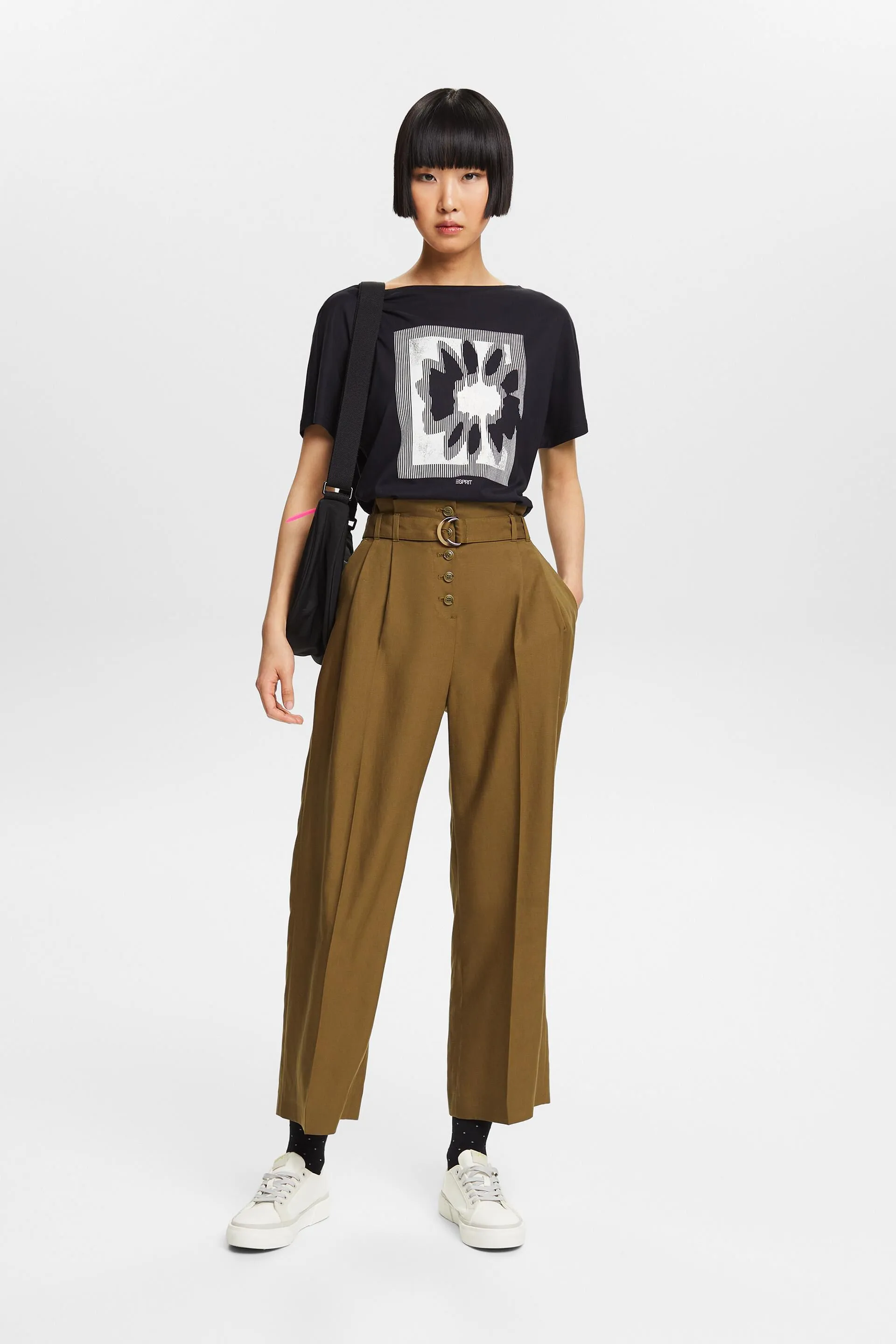 Camiseta de punto con estampado por delante