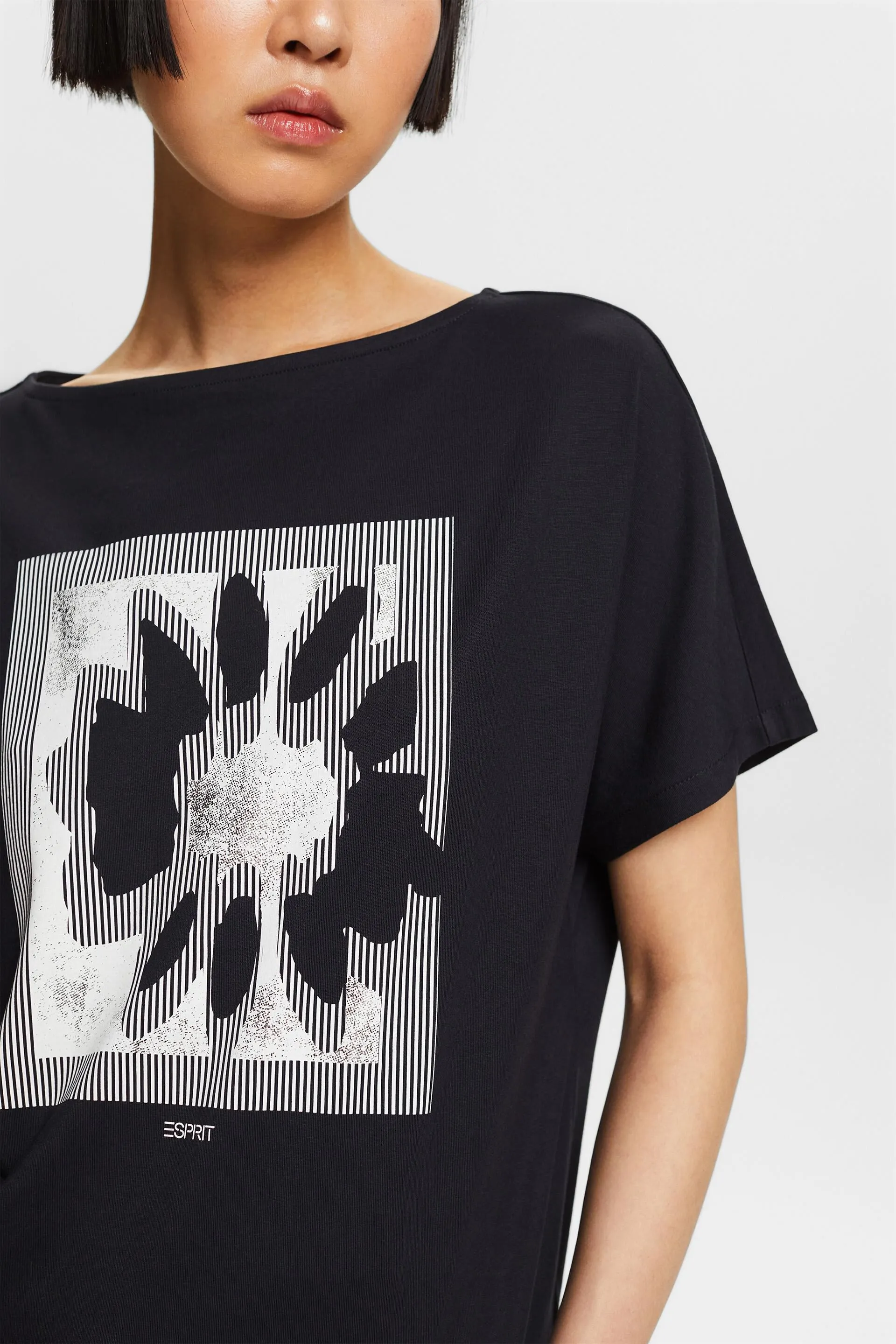 Camiseta de punto con estampado por delante
