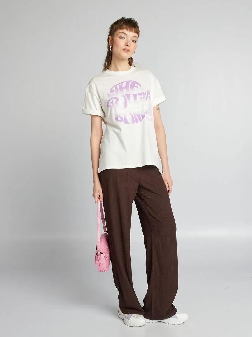 Camiseta oversize 'The Rolling Stones' - BLANCO