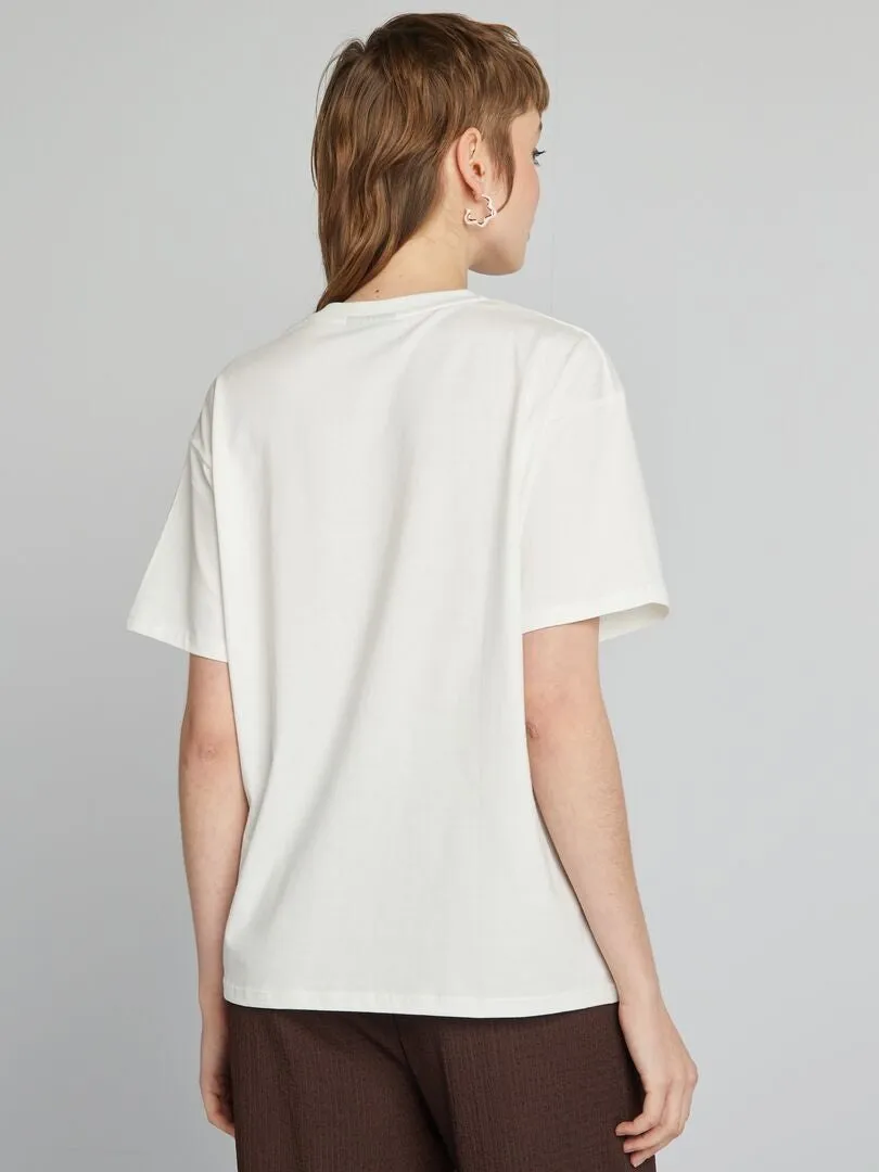 Camiseta oversize 'The Rolling Stones' - BLANCO
