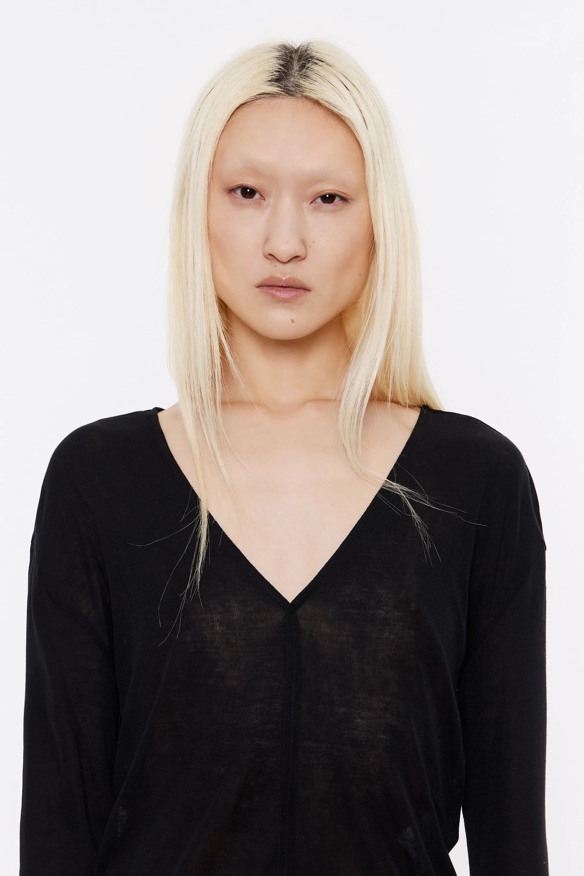Camiseta viscosa seda negra