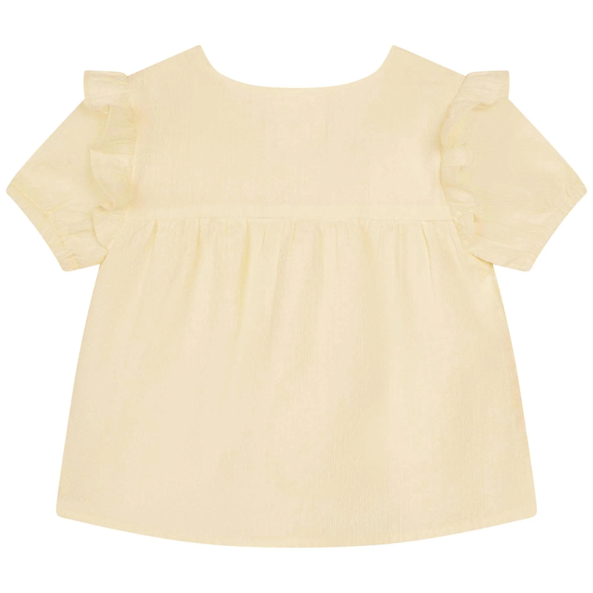 CARREMENT BEAU Blusa bordada con volantes