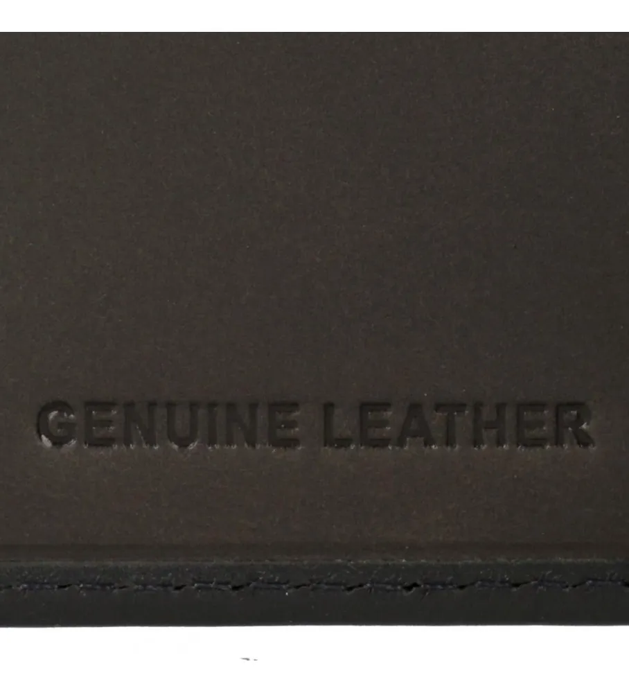 Cartera horizontal Club con cierre de click negro