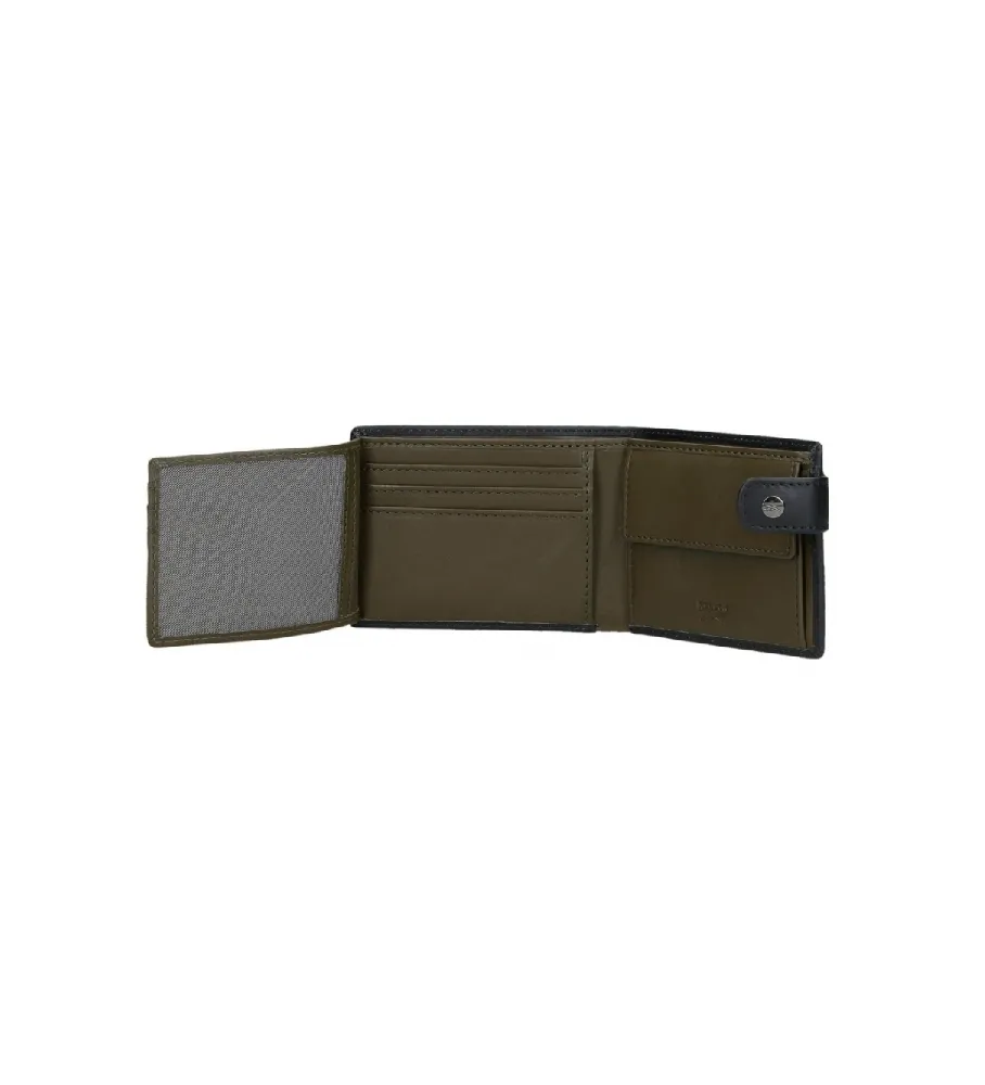 Cartera horizontal Switch con cierre de click negro