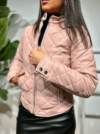 Cazadora Polipiel ALINORE Rosa