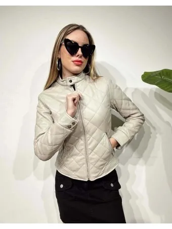 Cazadora Polipiel ALINORE Taupe