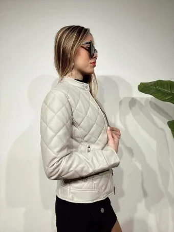 Cazadora Polipiel ALINORE Taupe