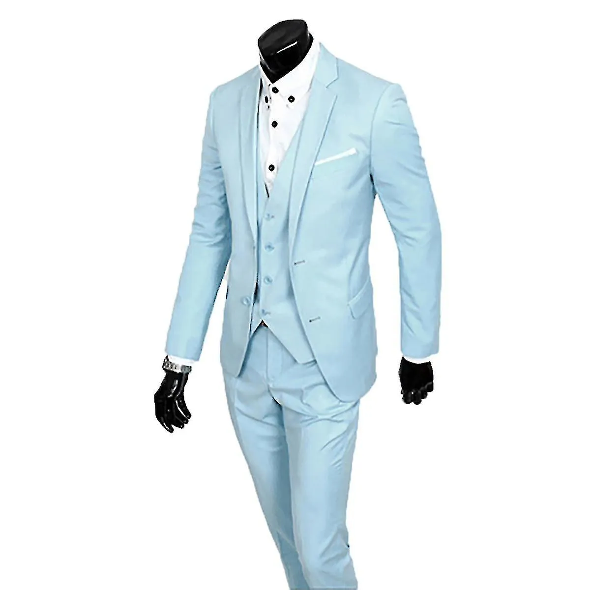 Cena de boda para hombres 3 piezas Traje Blazer Chaleco Pantalones 9 colores Alta calidad
