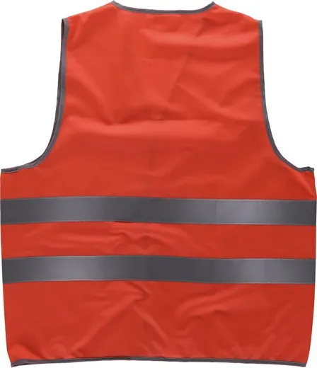 Chaleco de alta visibilidad con cierre adaptable Rojo