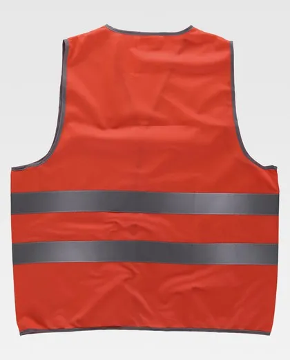Chaleco de alta visibilidad con cierre adaptable Rojo