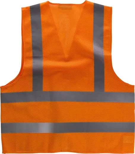 Chaleco de rejilla Cierre de velcro Naranja