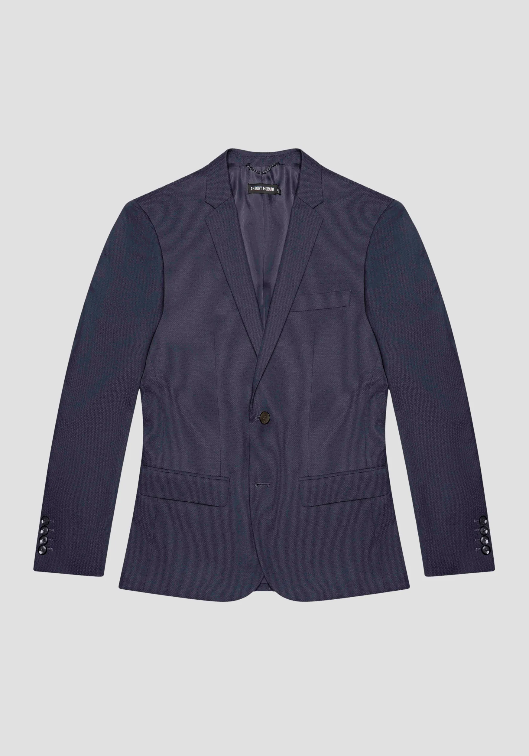 CHAQUETA BONNIE SLIM FIT EN TEJIDO ELÁSTICO MIXTO VISCOSA CON MICROESTAMPADO