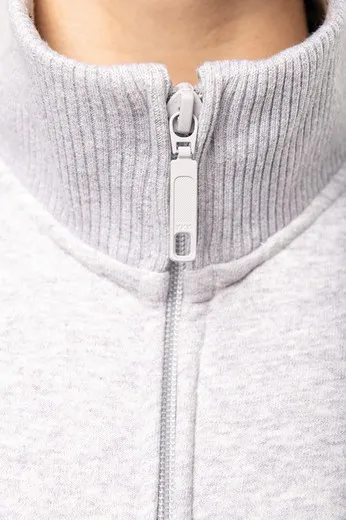 CHAQUETA DE FELPA CON CREMALLERA DE MUJER