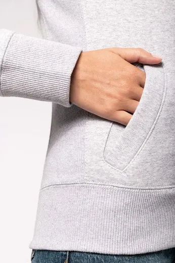 CHAQUETA DE FELPA CON CREMALLERA DE MUJER