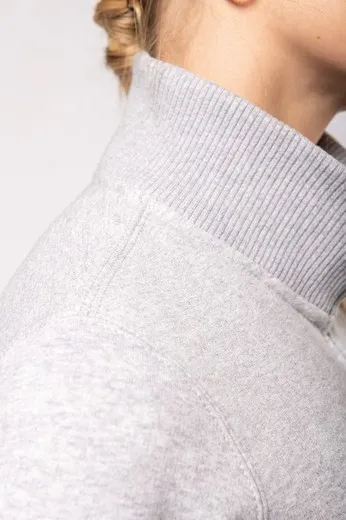 CHAQUETA DE FELPA CON CREMALLERA DE MUJER