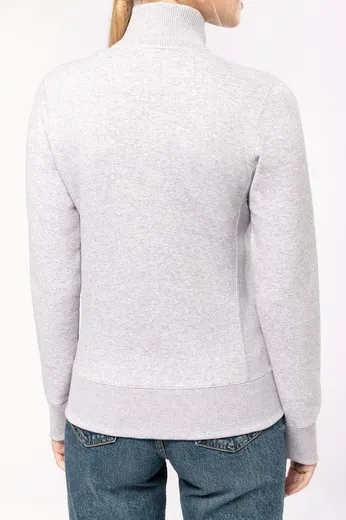 CHAQUETA DE FELPA CON CREMALLERA DE MUJER