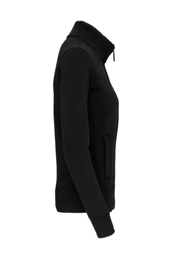 CHAQUETA DE FELPA CON CREMALLERA DE MUJER
