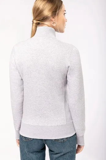 CHAQUETA DE FELPA CON CREMALLERA DE MUJER