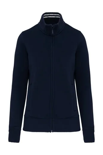 CHAQUETA DE FELPA CON CREMALLERA DE MUJER