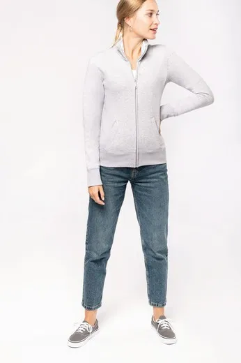 CHAQUETA DE FELPA CON CREMALLERA DE MUJER