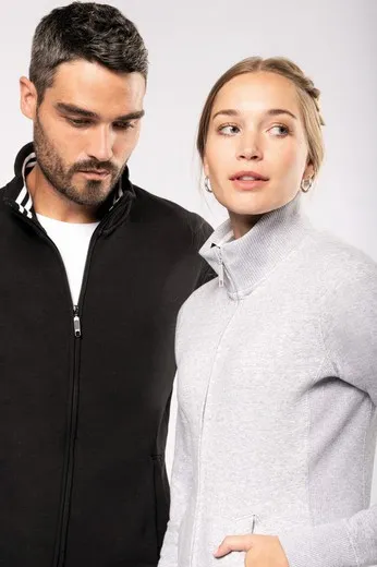 CHAQUETA DE FELPA CON CREMALLERA DE MUJER