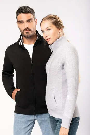 CHAQUETA DE FELPA CON CREMALLERA DE MUJER