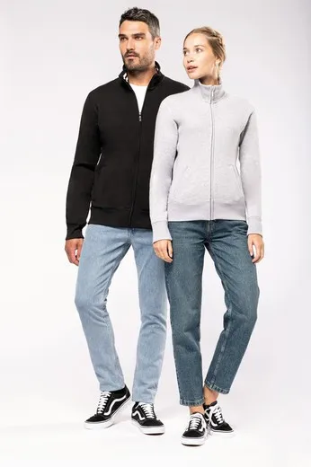 CHAQUETA DE FELPA CON CREMALLERA DE MUJER