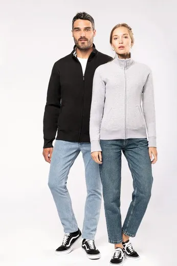 CHAQUETA DE FELPA CON CREMALLERA DE MUJER
