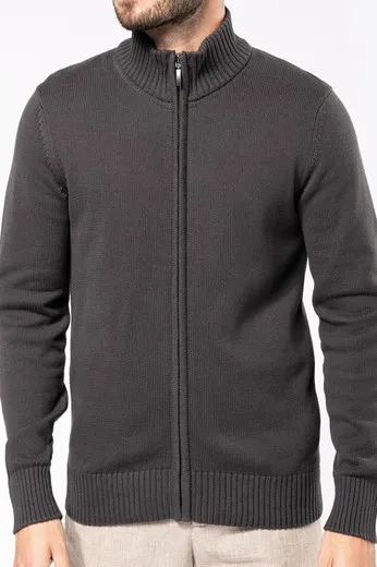 CHAQUETA DE PUNTO CON CREMALLERA