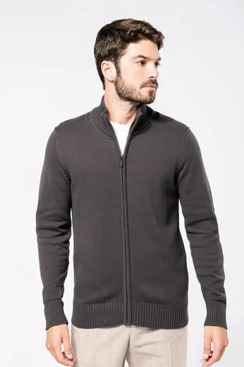 CHAQUETA DE PUNTO CON CREMALLERA