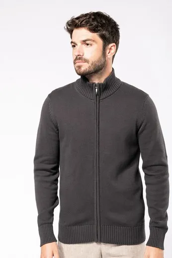 CHAQUETA DE PUNTO CON CREMALLERA
