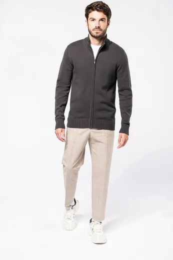 CHAQUETA DE PUNTO CON CREMALLERA