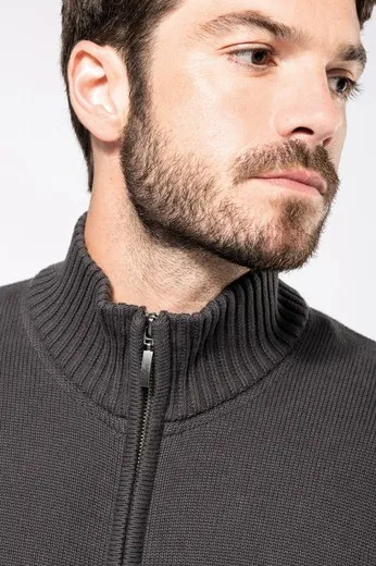 CHAQUETA DE PUNTO CON CREMALLERA
