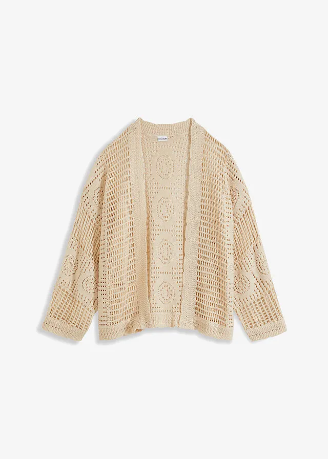 Chaqueta de punto gris guijarro