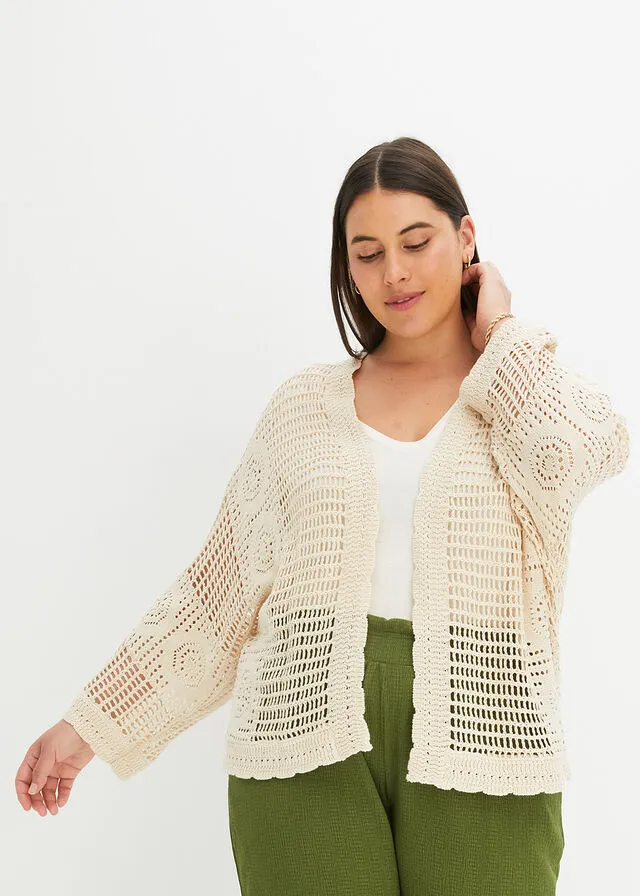 Chaqueta de punto gris guijarro