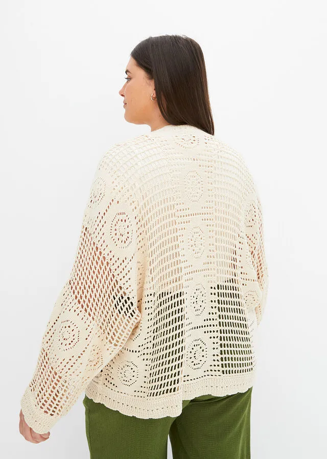 Chaqueta de punto gris guijarro