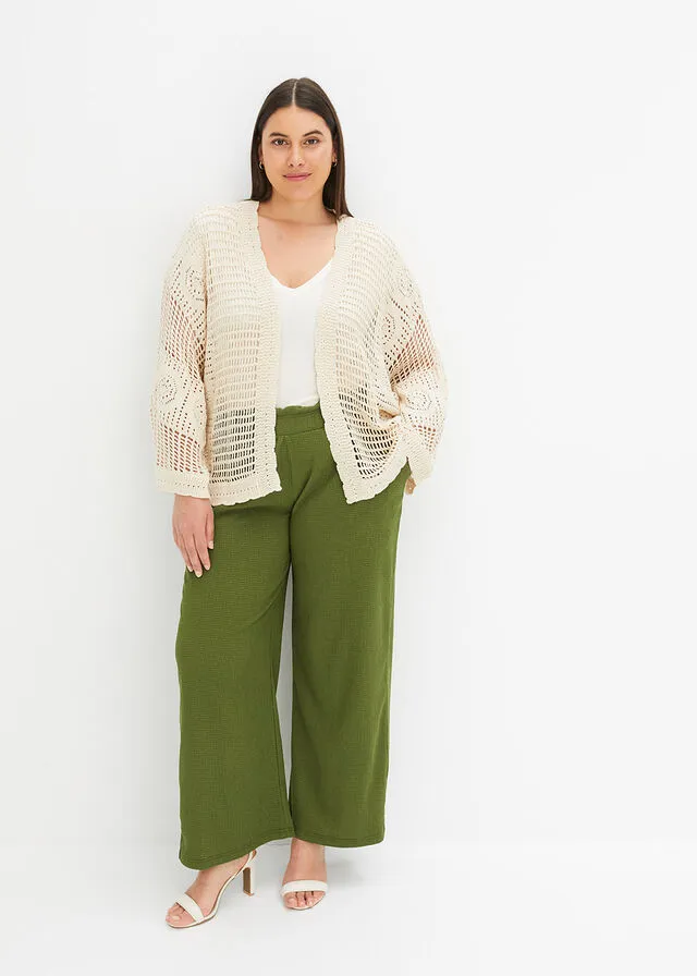 Chaqueta de punto gris guijarro