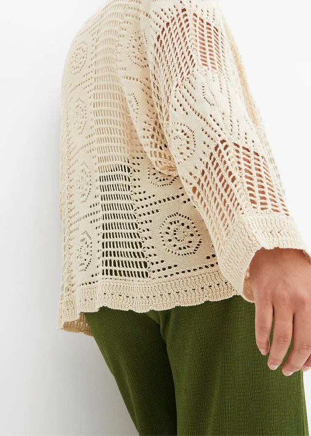 Chaqueta de punto gris guijarro
