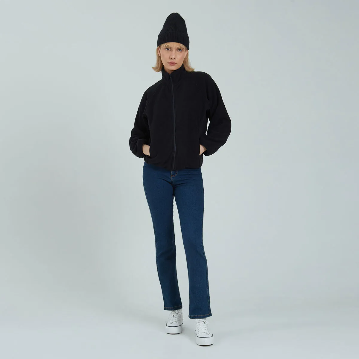 Chaqueta Fleece con Bolsillos