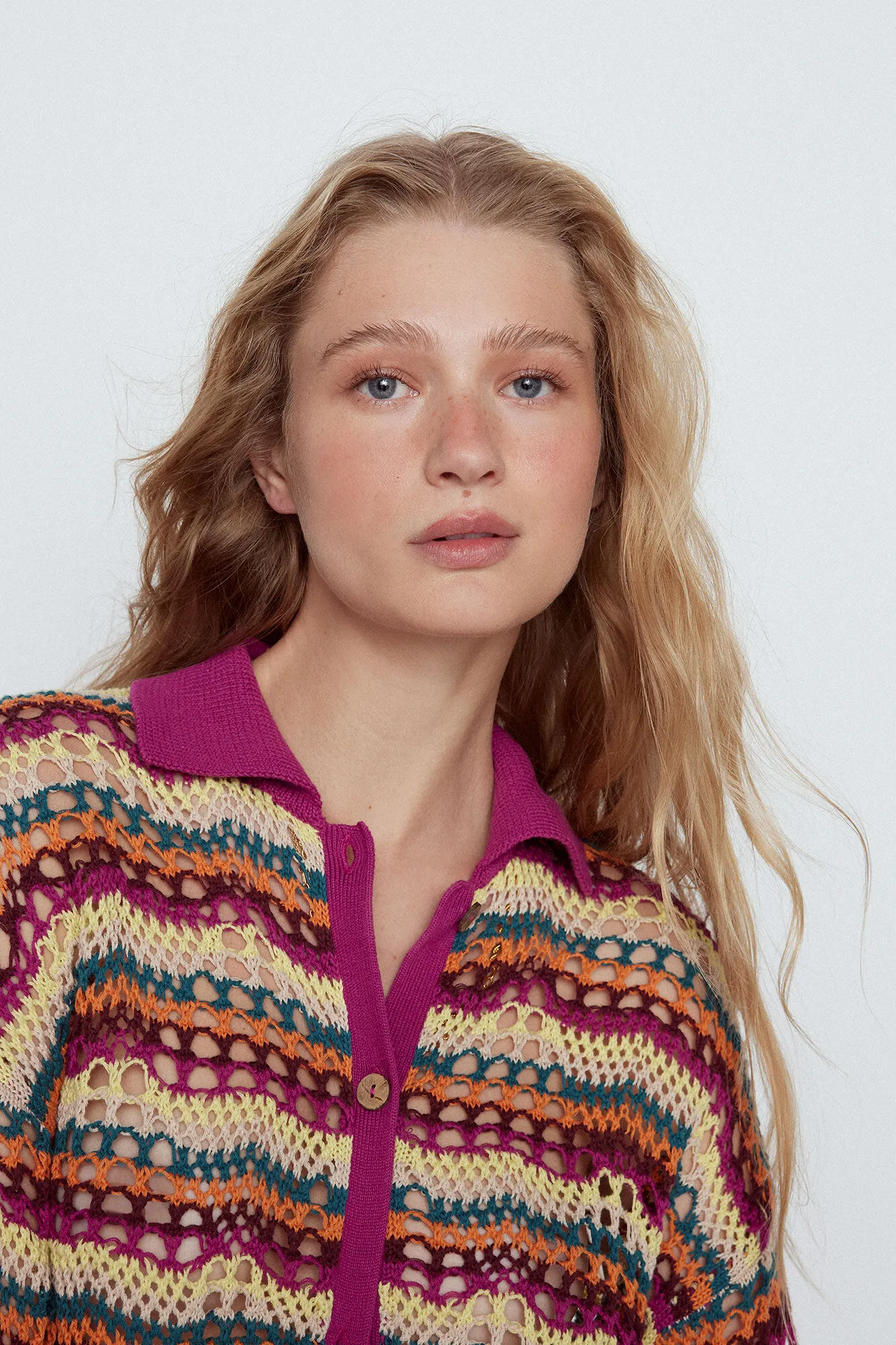 Chaqueta punto multicolor