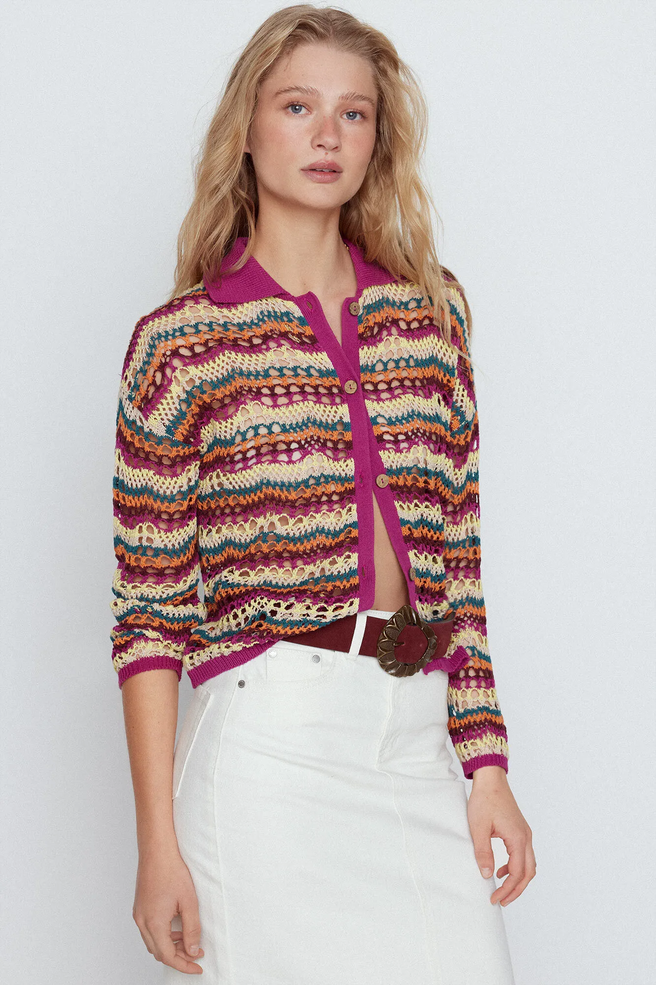 Chaqueta punto multicolor