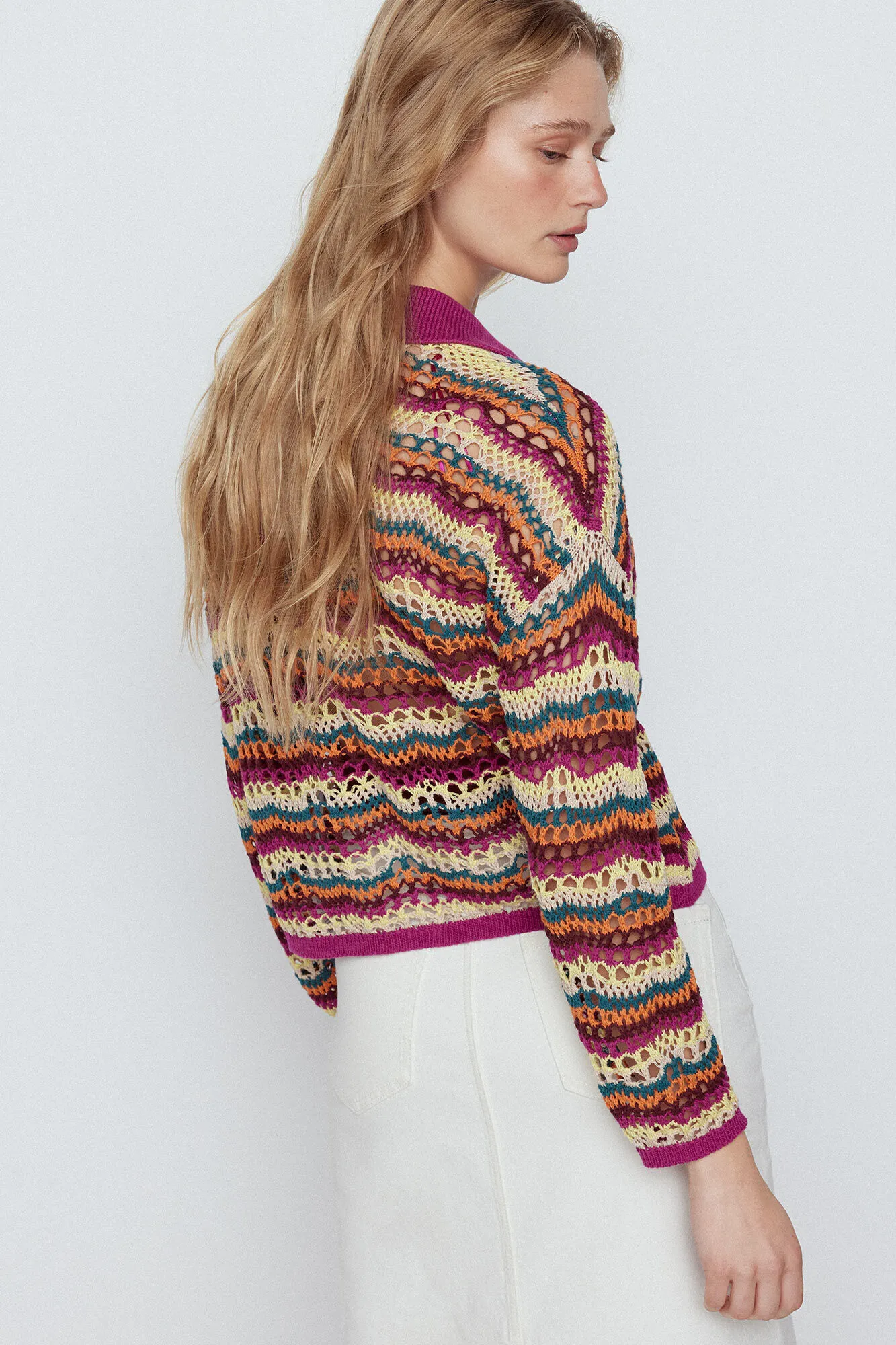 Chaqueta punto multicolor