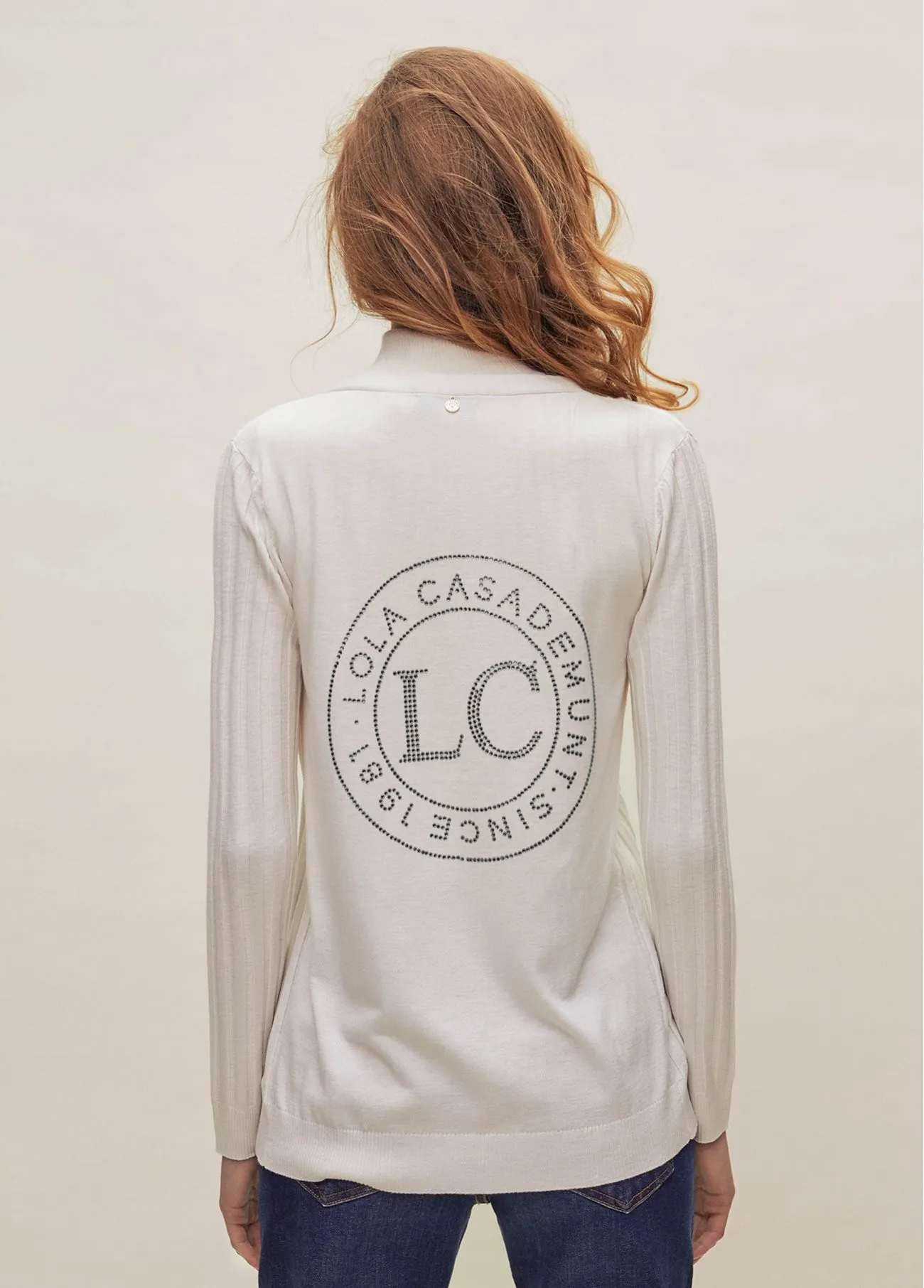 Chaqueta rib con detalle en strass Lola Casademunt