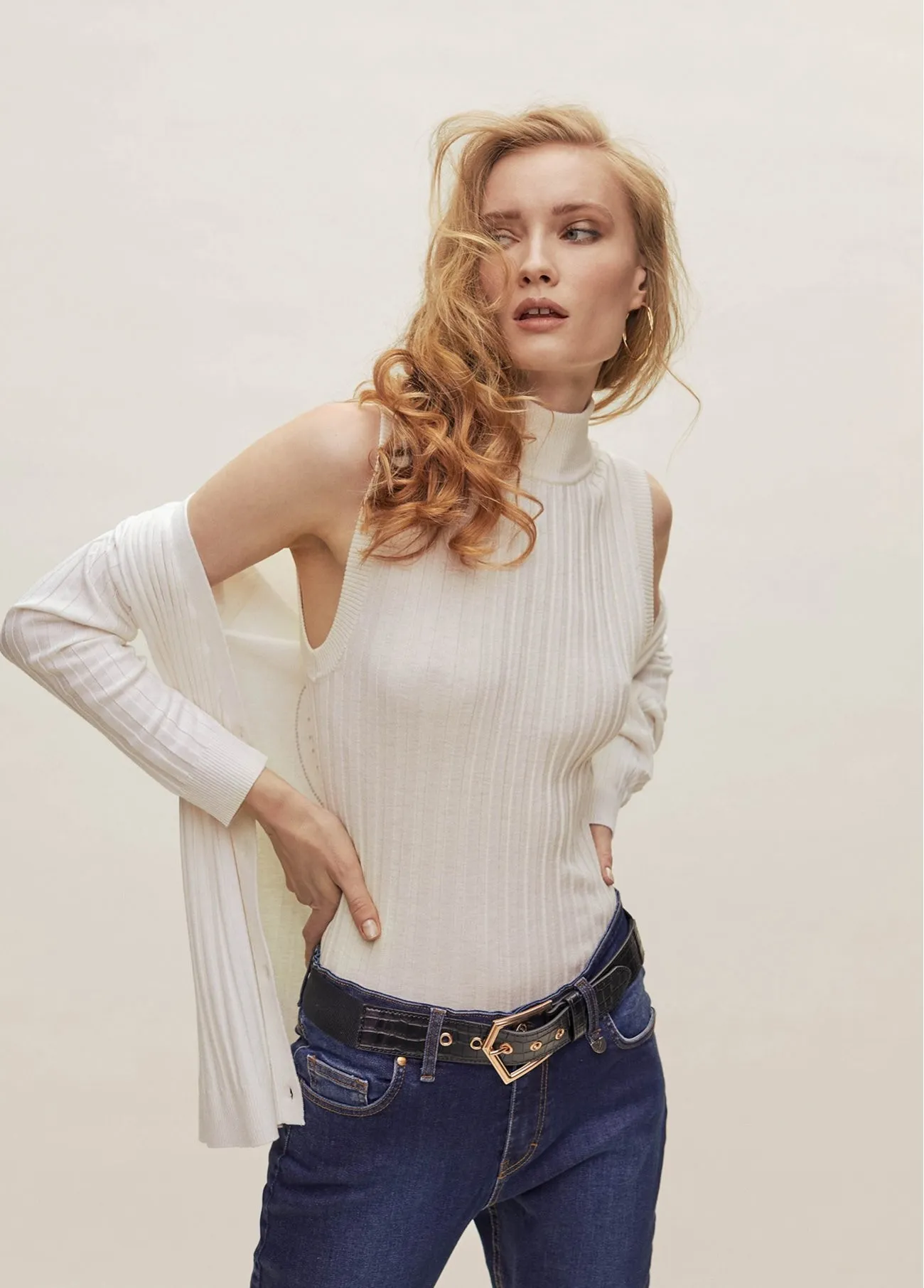 Chaqueta rib con detalle en strass Lola Casademunt